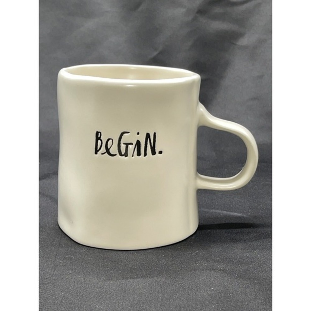 Rae Dunn "Begin" Coffee Mug by Magenta Farm House Artisan Collection